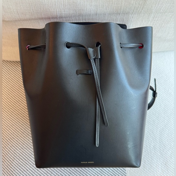 Mansur Gavriel Classic Backpack, Black / Red, regular size - Picture 12 of 13